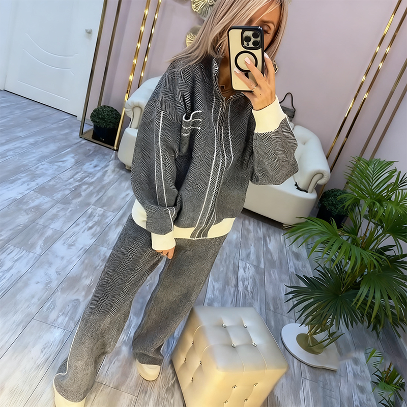 🔥Black-Friday-Mega-Angebot – 50 % Rabatt!🔥Modisches 2-teiliges Set aus Jacke und Hose für Damen