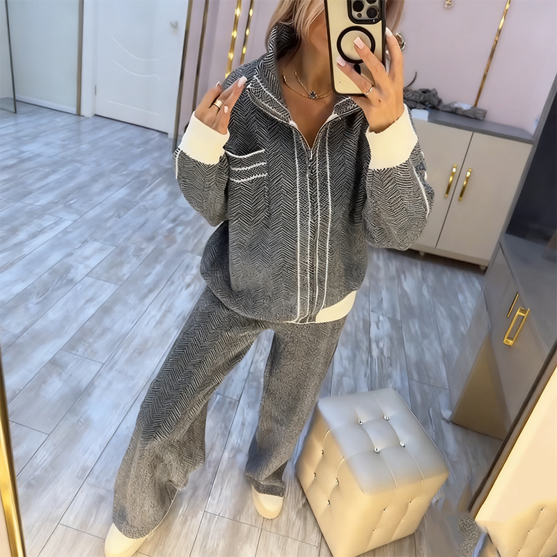 🔥Black-Friday-Mega-Angebot – 50 % Rabatt!🔥Modisches 2-teiliges Set aus Jacke und Hose für Damen