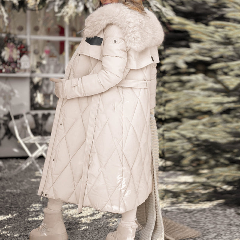 💖Black-Friday-Mega-Angebot – 50 % Rabatt!💖Damen Steppmantel mit Plüschkragen