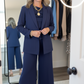 ✨🎅Weihnachtsangebote – Nur für kurze Zeit!⏰Damen Anzug (3-teilig) mit Blazer, weiter Hose und Top