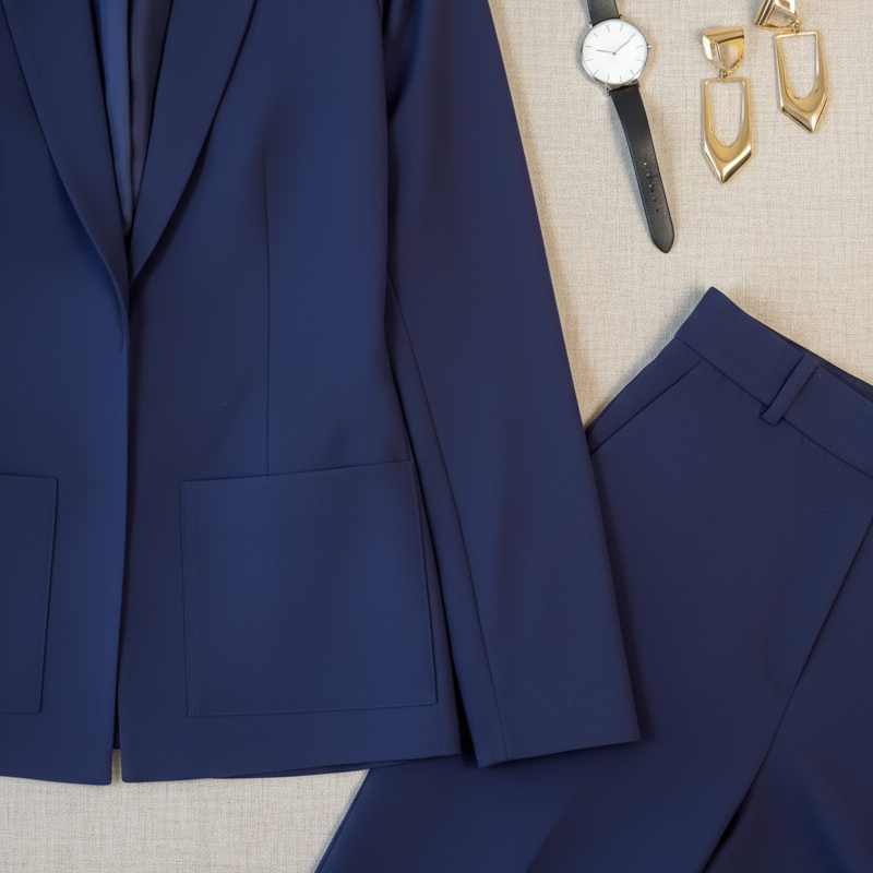 ✨🎅Weihnachtsangebote – Nur für kurze Zeit!⏰Damen Anzug (3-teilig) mit Blazer, weiter Hose und Top