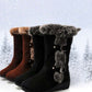 ✨🎅Weihnachtsangebote – Nur für kurze Zeit!⏰Damen-Schneestiefel bis zur Wade mit Plüschbesatz