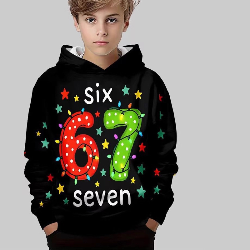 ✨🎅Weihnachtsangebote – Nur für kurze Zeit!⏰"67" Kapuzenpullover für Kinder – Weich, trendig und inspiriert vom viralen Meme 🎮👕
