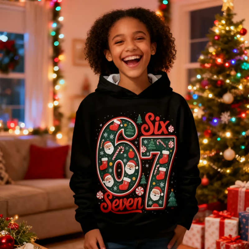 ✨🎅Weihnachtsangebote – Nur für kurze Zeit!⏰"67" Kapuzenpullover für Kinder – Weich, trendig und inspiriert vom viralen Meme 🎮👕