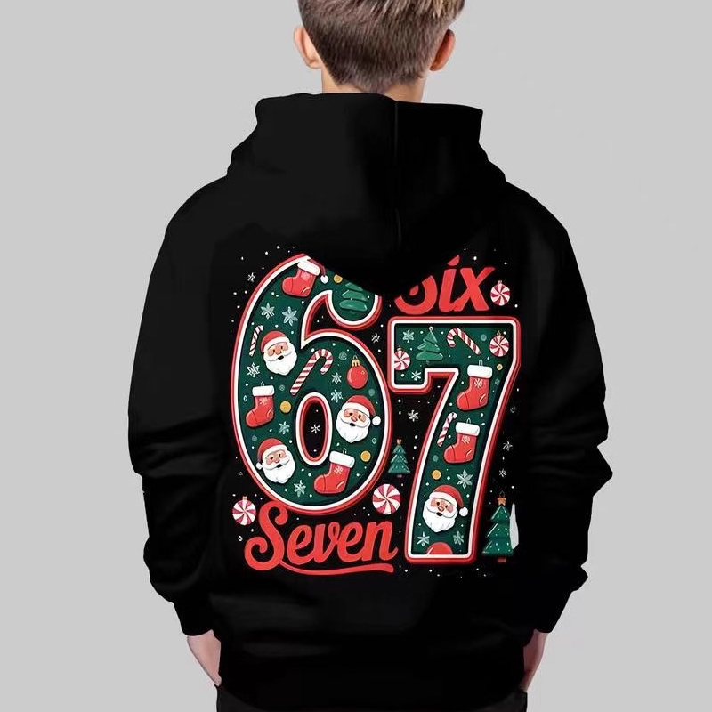 ✨🎅Weihnachtsangebote – Nur für kurze Zeit!⏰"67" Kapuzenpullover für Kinder – Weich, trendig und inspiriert vom viralen Meme 🎮👕