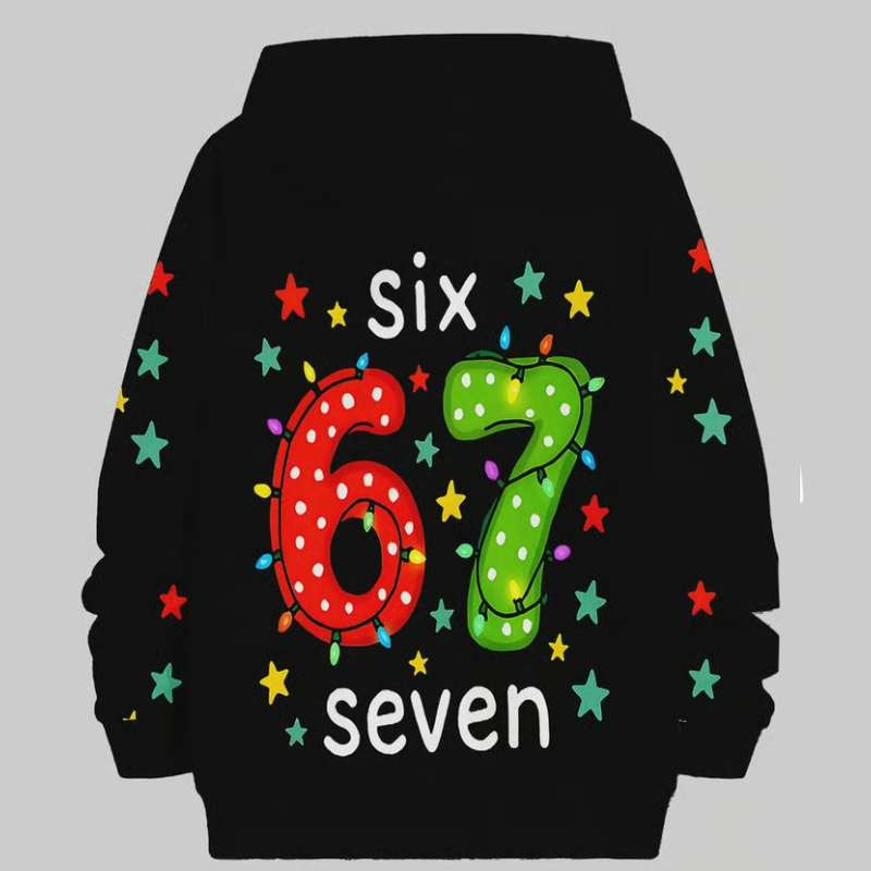 ✨🎅Weihnachtsangebote – Nur für kurze Zeit!⏰"67" Kapuzenpullover für Kinder – Weich, trendig und inspiriert vom viralen Meme 🎮👕