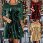 💖Black-Friday-Mega-Angebot – 50 % Rabatt!💖Elegantes Pailletten-A-Linien-Kleid