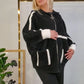 ⌛ Nur noch 3 Tage – 50 % auf alles! ⏰Damen kuschelige warme Kapuzenjacke mit Streifendetail