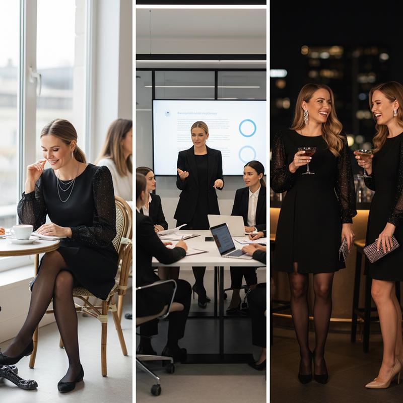⌛ Nur noch 3 Tage – 50 % auf alles! ⏰Stilvolles Damenkleid mit Paillettenverzierung