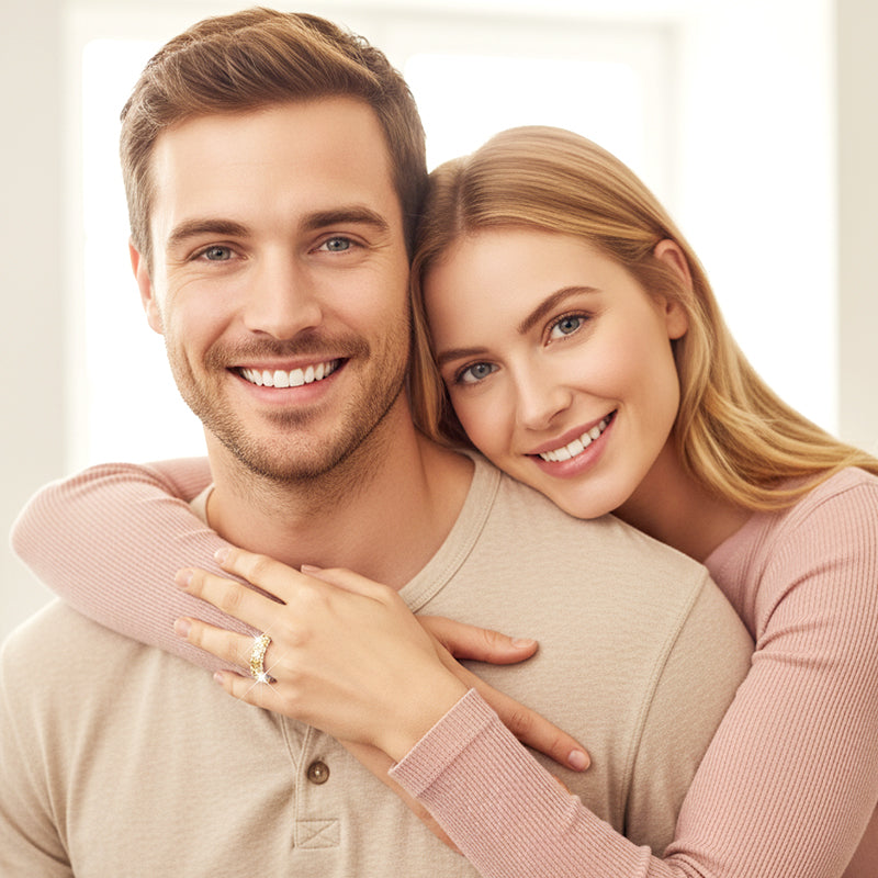 💎  50% di sconto 💍Modischer Mémoire-Ring mit glitzernden Zirkonia-Steinen