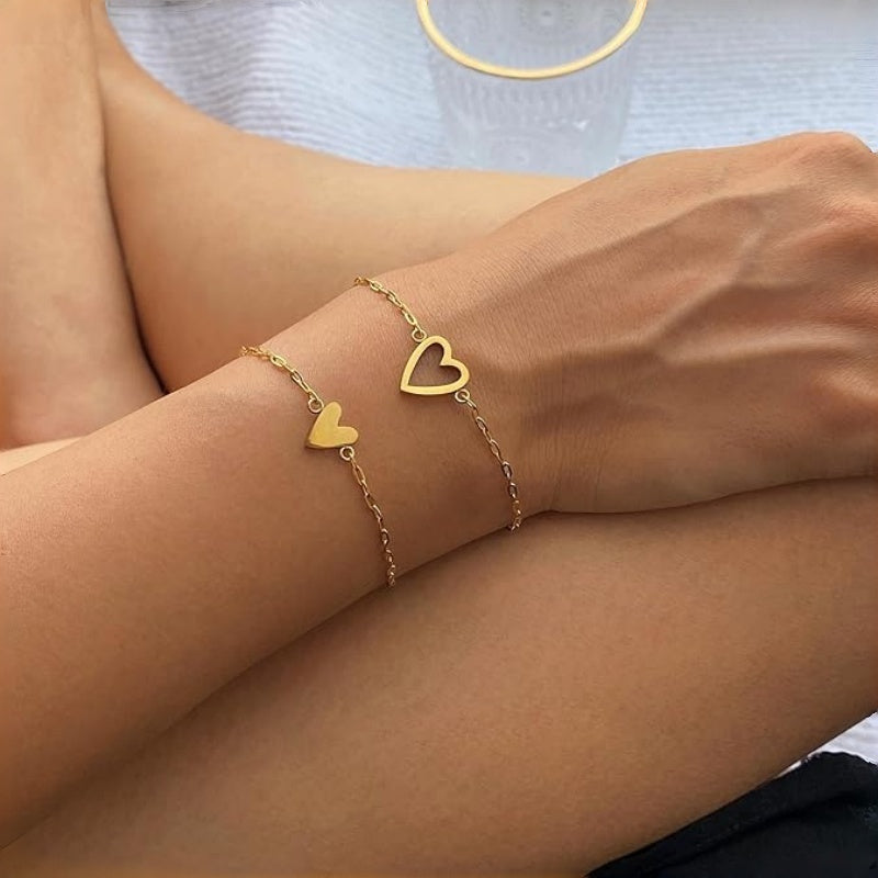 ✨🎅Weihnachtsangebote – Nur für kurze Zeit!⏰2er Set Armbänder mit passendem Herz-Anhänger