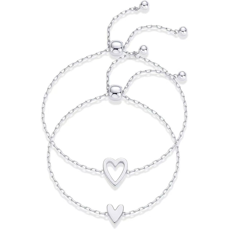 ✨🎅Weihnachtsangebote – Nur für kurze Zeit!⏰2er Set Armbänder mit passendem Herz-Anhänger