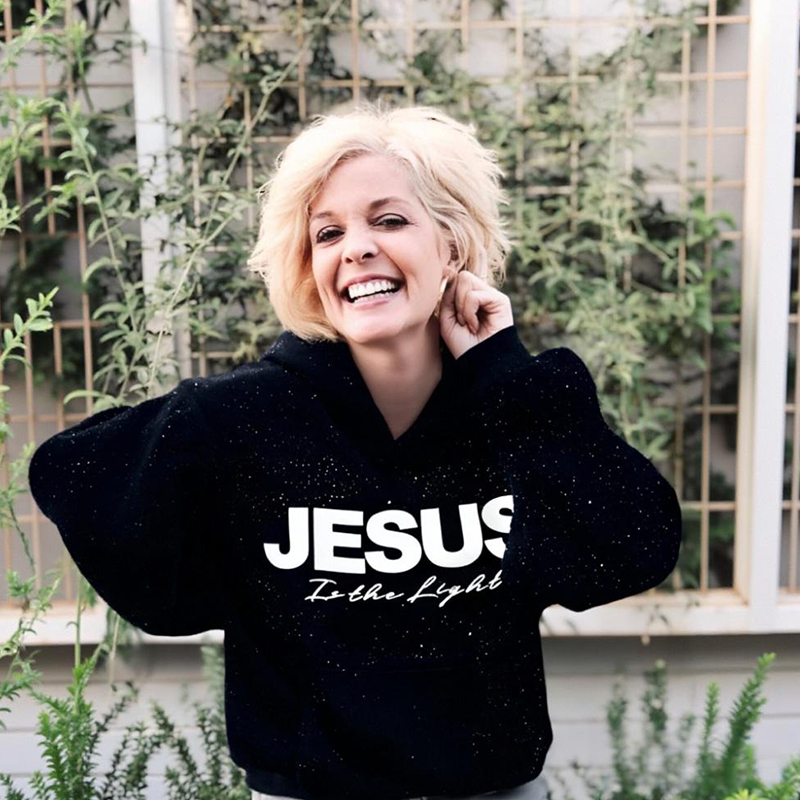 ✨🎅Weihnachtsangebote – Nur für kurze Zeit!⏰Stylishes funkelndes Strass-Hoodie "JESUS ist das Licht"