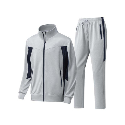 Herren-Laufjacke mit durchgehendem Reißverschluss und Hose, zweiteiliges Set