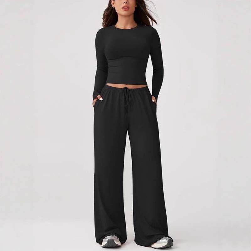 ⌛ Nur noch 3 Tage – 50 % auf alles! ⏰Damen-Casual-Crop-Top & Bundhosen-Set
