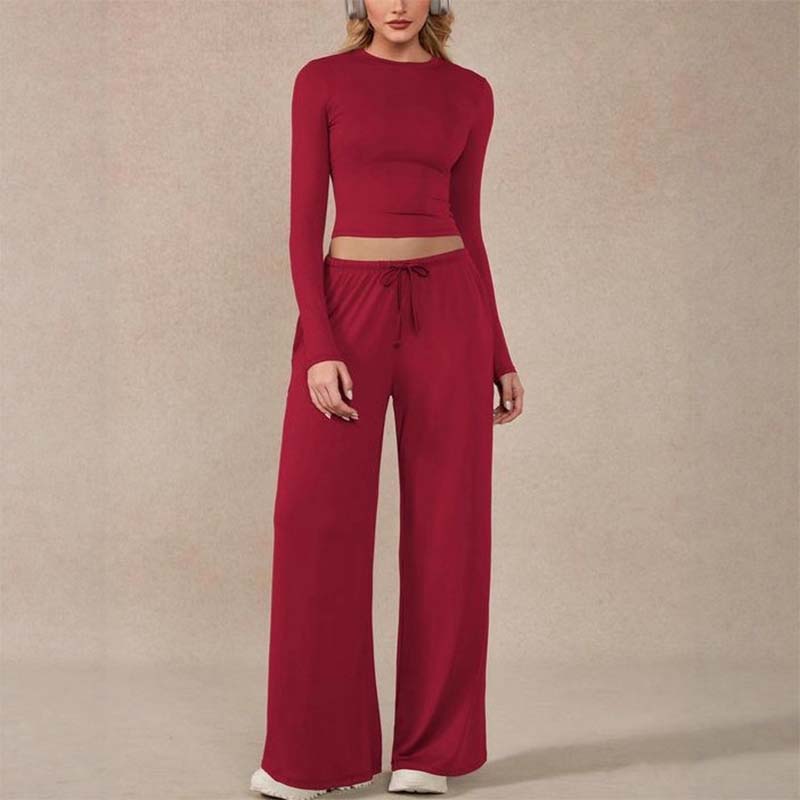 ⌛ Nur noch 3 Tage – 50 % auf alles! ⏰Damen-Casual-Crop-Top & Bundhosen-Set