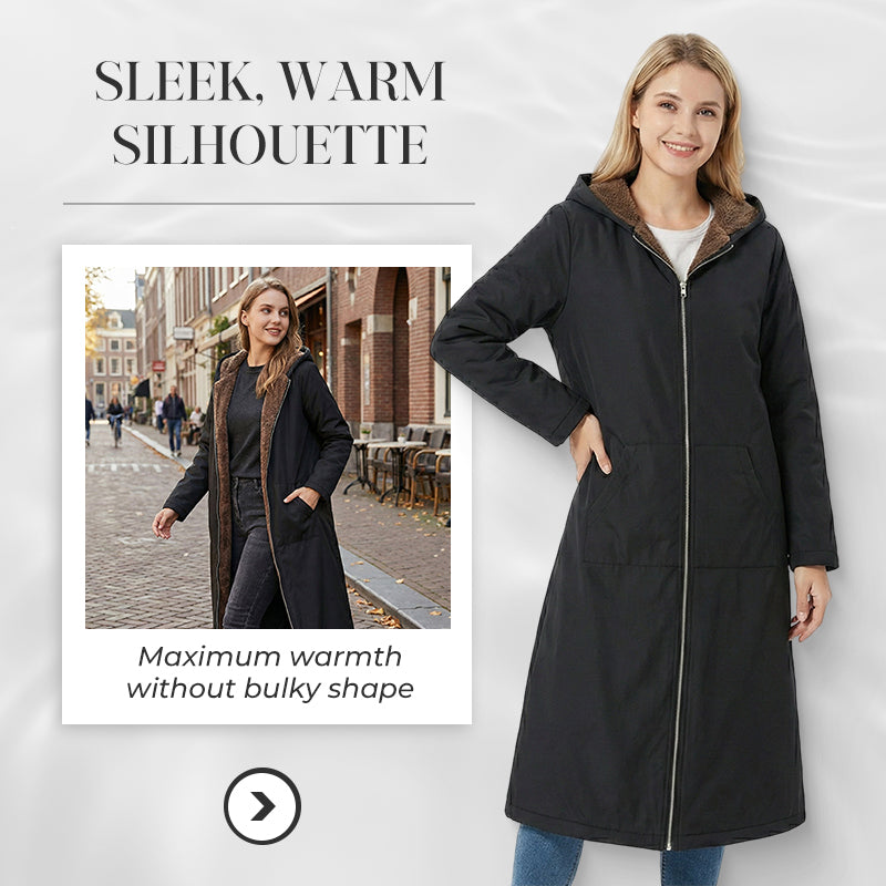 Fröhliches Neujahr! 50% auf alles 🎊⏰Langer Damen Vintage-Parka mit kuscheligem Futter und Kapuze