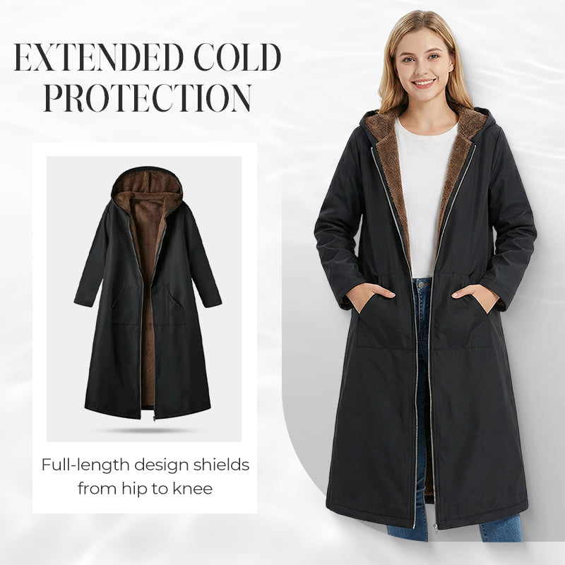Fröhliches Neujahr! 50% auf alles 🎊⏰Langer Damen Vintage-Parka mit kuscheligem Futter und Kapuze