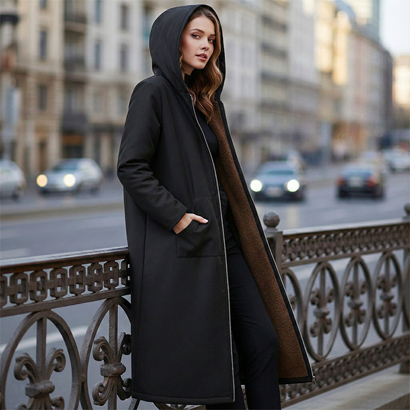 Fröhliches Neujahr! 50% auf alles 🎊⏰Langer Damen Vintage-Parka mit kuscheligem Futter und Kapuze
