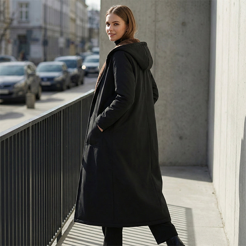 Fröhliches Neujahr! 50% auf alles 🎊⏰Langer Damen Vintage-Parka mit kuscheligem Futter und Kapuze
