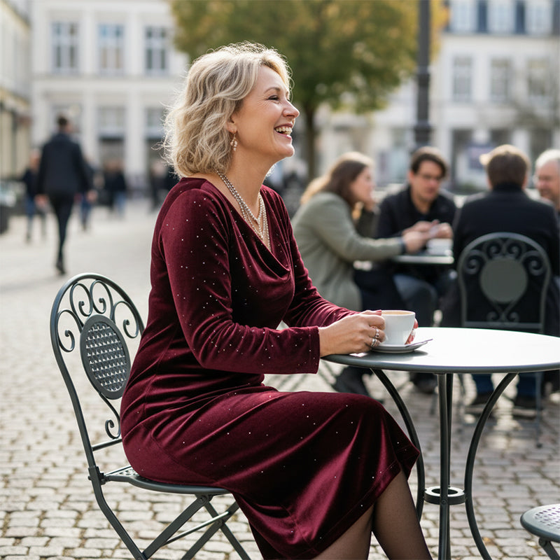 Langärmeliges Kleid Sparkle für Damen