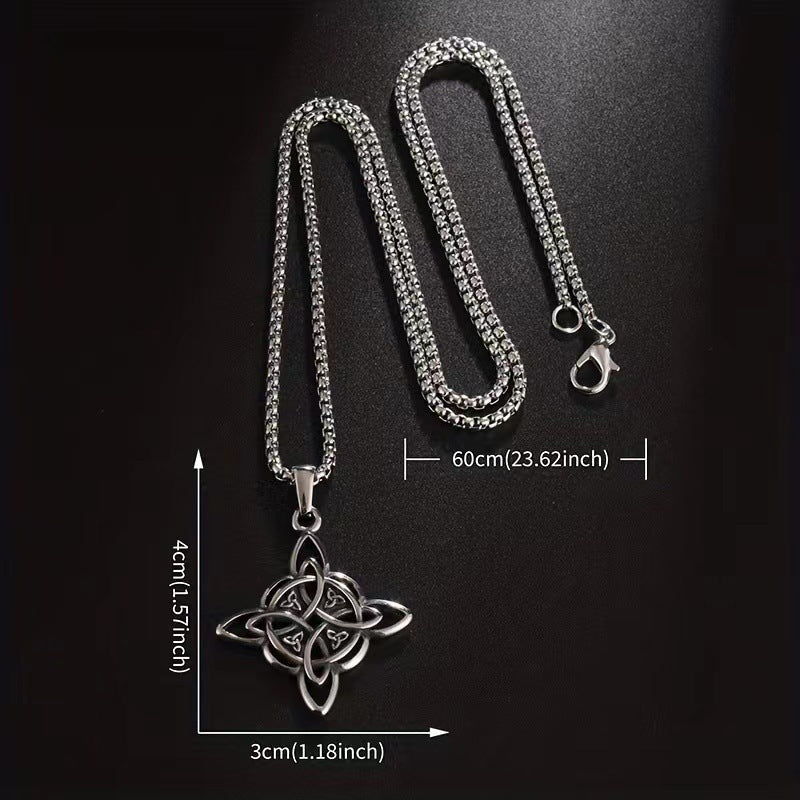 Herren-Halskette mit keltischem Knoten – Viking-Stil aus Edelstahl ⚔️🖤