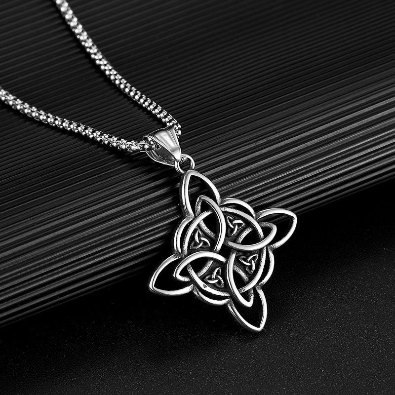 Herren-Halskette mit keltischem Knoten – Viking-Stil aus Edelstahl ⚔️🖤
