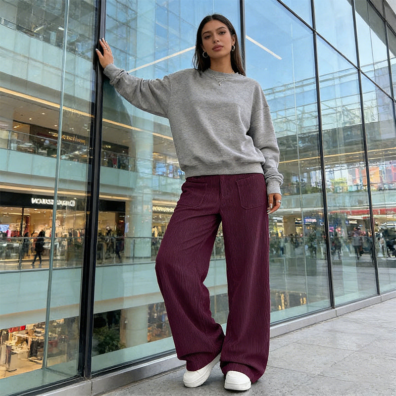 🔥50% RABATT🔥 Damen-Freizeithose – Lockerer Schnitt und hoher Bund für maximalen Komfort und Stil 👖✨