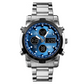 Wasserdichte Herren-Armbanduhr – Edelstahl, Analog-Digital, Stoßfest und Robustes Design
