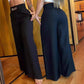 Damen-Hose – Hoher Bund, Weites Bein, Mit Gürtelakzent & Vielseitiger Look ✨