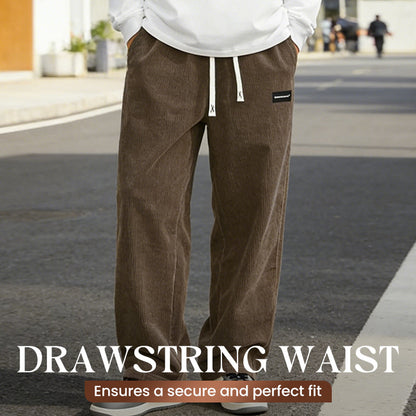 Herrenhose mit lockerer Passform, Kordelzug und Taschen