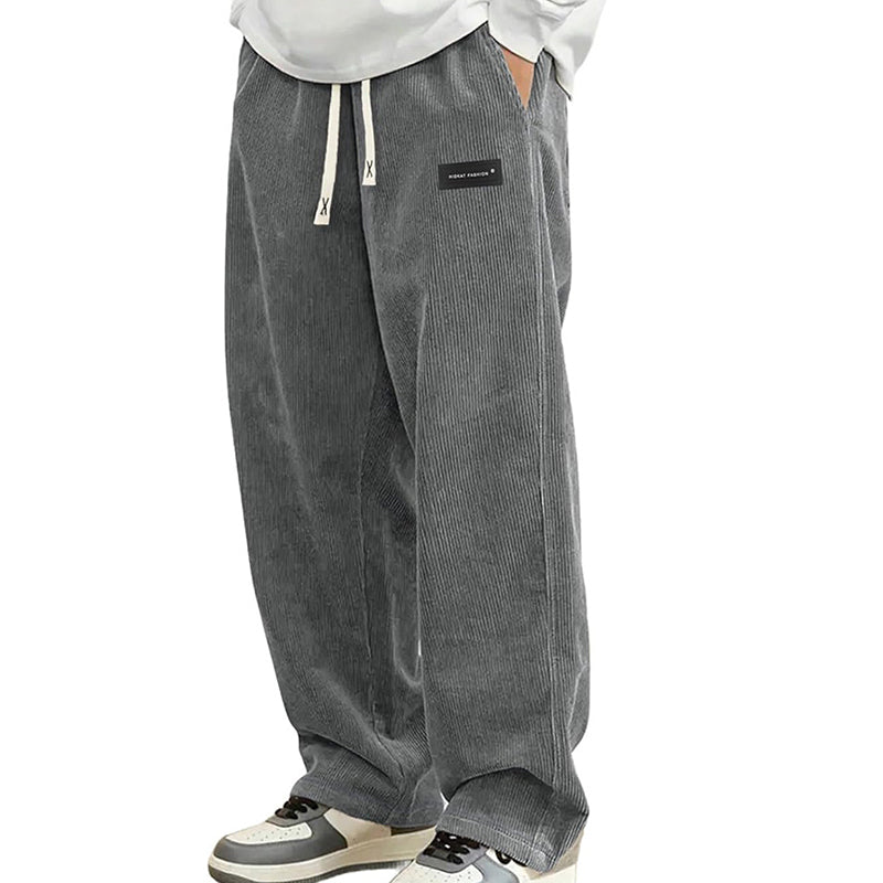 Herrenhose mit lockerer Passform, Kordelzug und Taschen