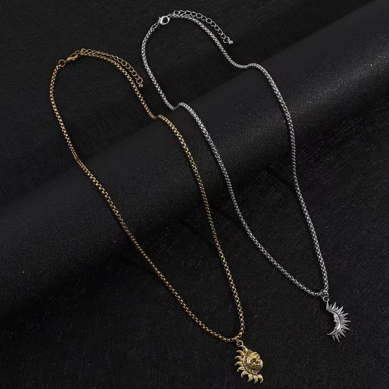 🌞 50% RABATT! 🌙 Sonnen- und Mond-Anhänger-Set – Symbolischer Schmuck, Asymmetrisches Design & Perfektes Geschenk für Paare ✨