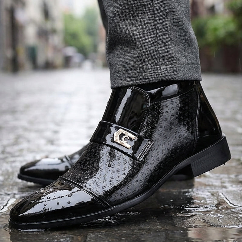Elegante glänzende PU-Lederschuhe für Herren