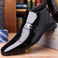 Elegante glänzende PU-Lederschuhe für Herren