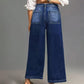 Damen Casual High-Rise Weitbeinjeans