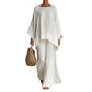 Damen-Set aus locker sitzendem Langarmshirt und weit geschnittener Hose