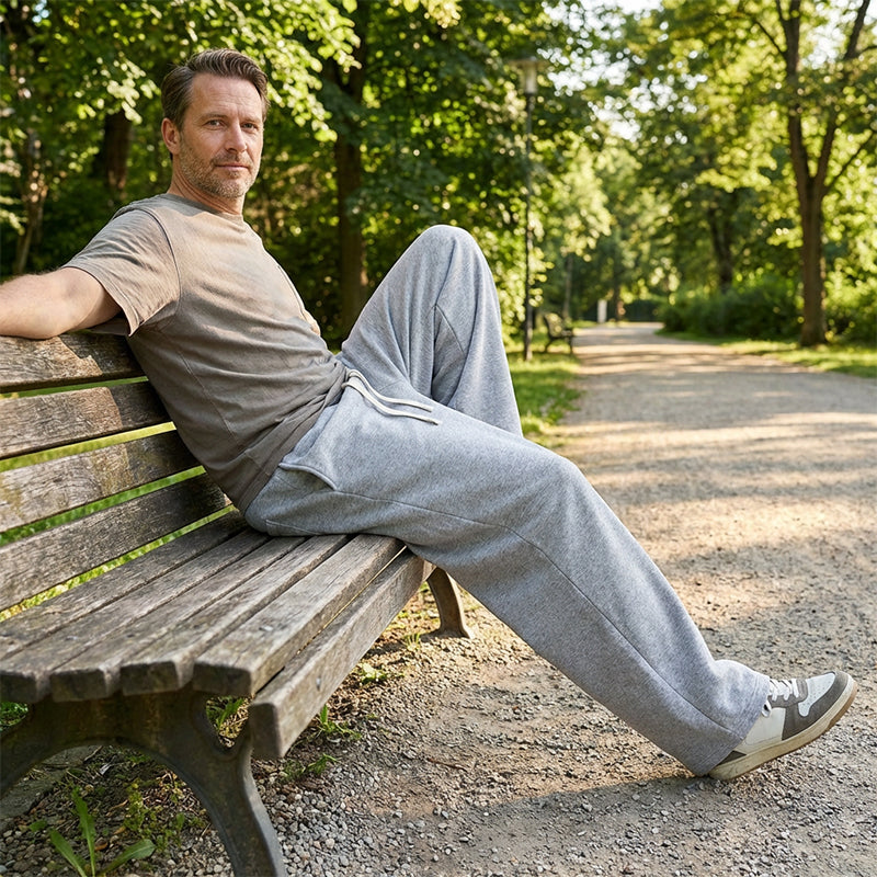 👖 50% RABATT! 🏃‍♂️ Herren-Freizeithose in Lockerer Passform – Kordelzug, Bequemes Baumwollgewebe & Vielseitig für Alltag und Sport 🌟