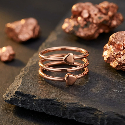 Eleganter Kupferring mit Magnet-Herz – Kreativer Energierring für mehr Vitalität und Ausstrahlung 💖💎