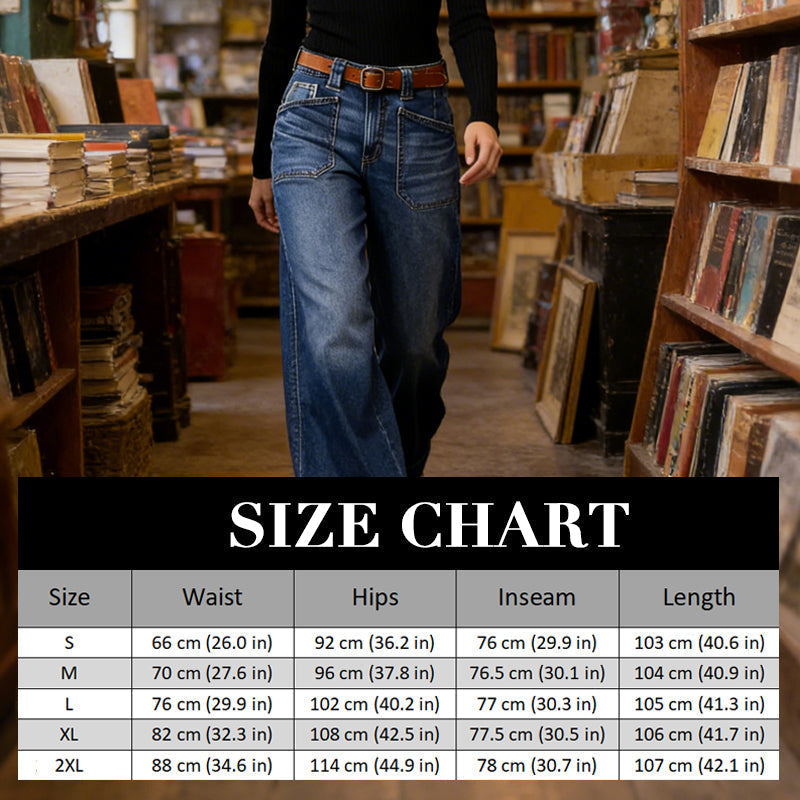 🌱 Saisonstart: 50% Rabatt auf alle Frühjahrsneuheiten! 🌷Damen High-Waist Weitbein-Jeans
