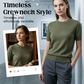 🌱 Saisonstart: 50% Rabatt auf alle Frühjahrsneuheiten! 🌷Damen-Strickoberteil mit Rundhalsausschnitt und kurzen Ärmeln