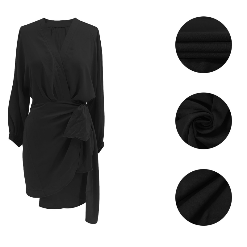 Damen Wickelkleid mit V-Ausschnitt