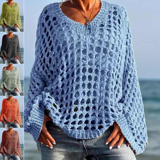 Damen Oversize Strickpullover – Casual & vielseitig kombinierbar, langärmelig
