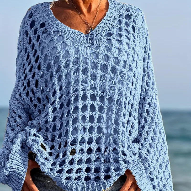 Damen Oversize Strickpullover – Casual & vielseitig kombinierbar, langärmelig