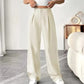 📢Mid-Season Sale: −50% nur für kurze Zeit⏰👖 Hoch taillierte, weite Bügelfaltenhose für Damen – elegant & bequem, perfekt fürs Büro, Freizeit & warme Tage