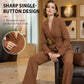 Elegantes Blazer- und Weitbein-Hosen-Set für Damen