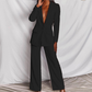 Elegantes Blazer- und Weitbein-Hosen-Set für Damen