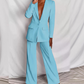 Elegantes Blazer- und Weitbein-Hosen-Set für Damen