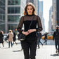 🤍 Damen Langarmshirt mit Perlen & Tüll-Einsatz – Elegant & vielseitig kombinierbar