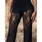✨ Damen Hose mit Spitzen-Einsatz – Zweilagiges Design & femininer Stil